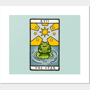 Goblincore Aesthetic Cottagecore Stupid Cute Frog Tarot Card - Artist frog - Mycology Fungi Shrooms Mushrooms Posters and Art